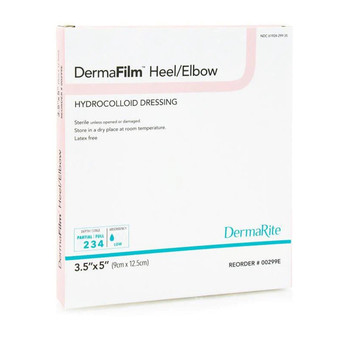 Dermafilm Hydrocolloid Dressing, Heel/ Elbow, 3.5" X 5"