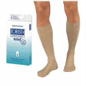 Relief Knee-high Moderate Compression Stockings Large, Beige - 114808