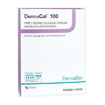Dermacol 100 Type 1 Bovine Collagen Powder Wound Filler Dressing, 1 Gram