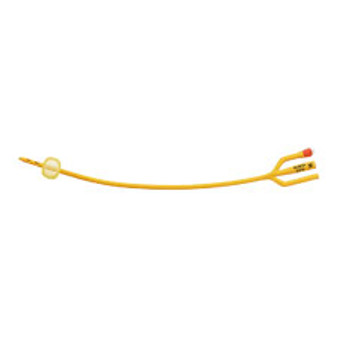 Gold 3-way Silicone-coated Foley Catheter 22 Fr 30-50 Cc