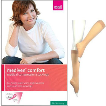 Mediven Comfort Calf, 20-30, Open, Wheat, Size 5