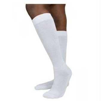 602c Diabetic Compression Socks, 18-25mmhg, Men's, Medium, Short, White