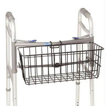 Vinyl Coated Walker Basket With Snap Hooks 7-1/2" X 17" X 7"