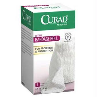 Curad Cotton Bandage Roll, 4.5" X 4 Yd
