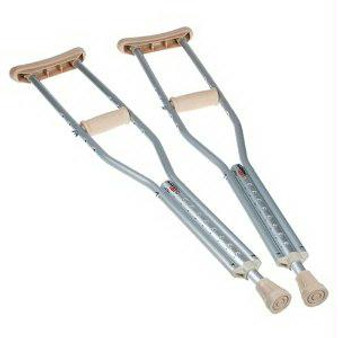 Aluminum Youth Push Button Crutches, 37"-45"