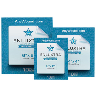 Enluxtra Self-adaptive Wound Dressing, 6" X 6" - AWD-5-1515-5C