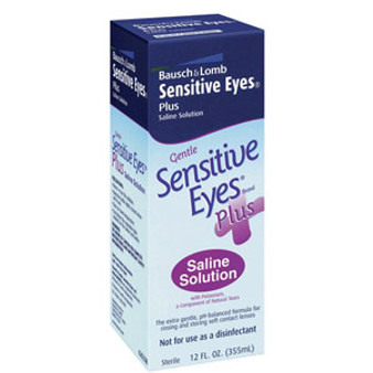 Sensitive Eyes Plus Saline Solution, 12 Oz.