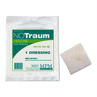 Notraum Extra Bordered Silicone Foam Dressing, 4" X 4"