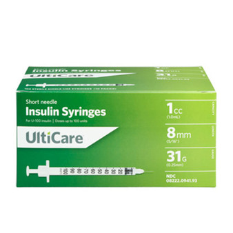 Ulticare Syringe 31g X 5/16", 1 ML- 90 Ct