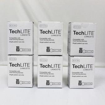 Arkray Tech LITE 100 Lancets 28G [ 6 Pack ]