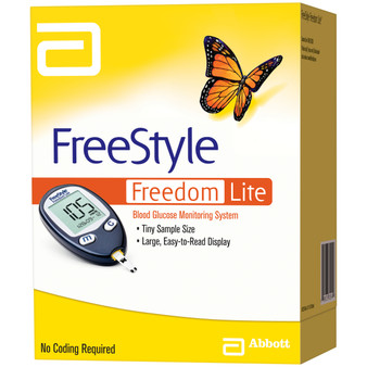 Abbott FreeStyle Freedom Lite Blood Glucose Meter Kit For Glucose Care