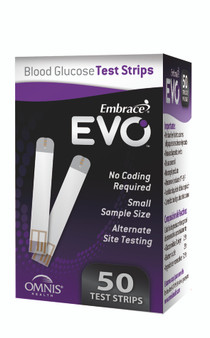 Embrace EVO Blood Glucose Test Strip 50 Count