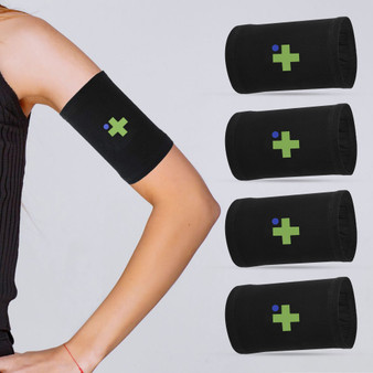 Overt Sensor Armband - Fits All CGM Devices - Kids & Adults - Black Large Band [4 pack]