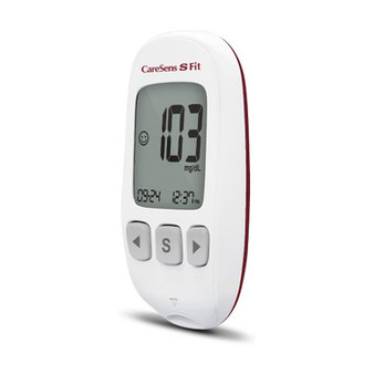 CareSens Fit S Blood Glucose Monitoring System with meter, case, lancing device and lancets – complete testing kit