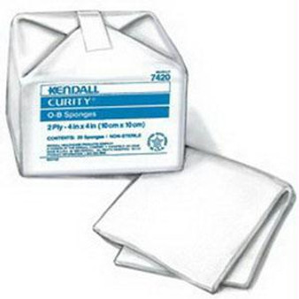 Curity Nonsterile Cotton O-b Sponge 4" X 4"