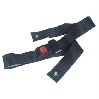 Wheelchair Seat Belt With Auto Style Closure 48", Black Nylon