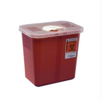 Multi-purpose Sharps Container With Hinged Rotor Lid 3 Gallon