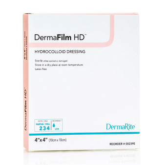 Dermafilm Hd Hydrocolloid Dressing 4" X 4"