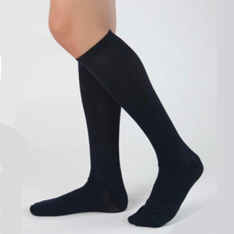 Health Support Vascular Hosiery 20-30 Mmhg, Knee Length, Sheer, Black, Regular Size B