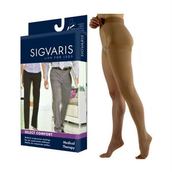 862waist Att Left, Essential Opaque Thigh, 20-30mmhg, Open Toe, Large, Long, Crispa