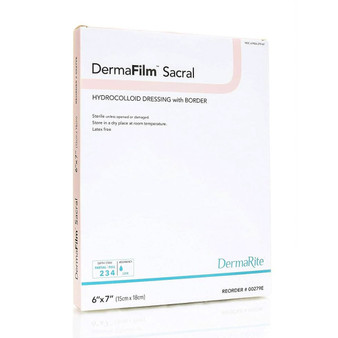 Dermafilm Hydrocolloid Dressing, Sacral, 6" X 7"