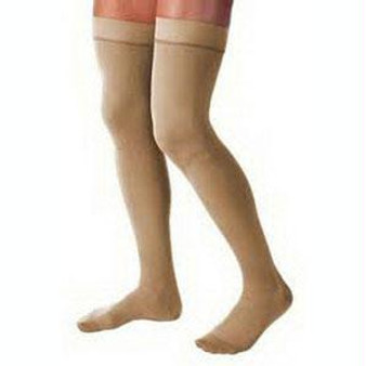 Opaque Thigh High, 30-40, Open Toe, Extra Large