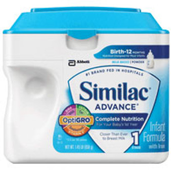 Similac Advance 20 W/iron Pwdr, Retail 12.4oz. Can