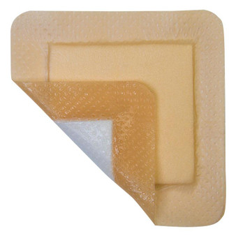 Mediplus Silicone Comfort Foam Adhesive Border 4" X 4", Pad Size 2.5" X 2.5"