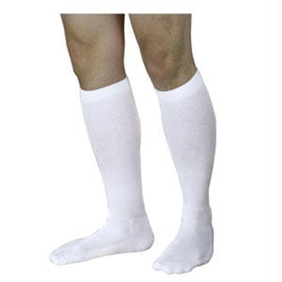 602c Diabetic Compression Socks, 18-25mmhg, Men's, Large, Long, White