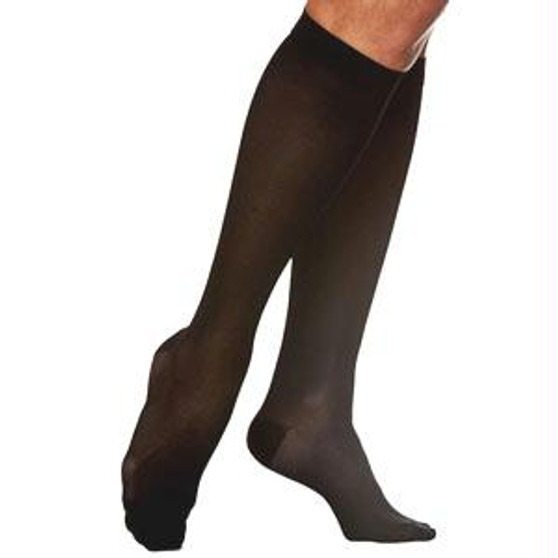 841c Style Soft Opaque Calf, 15-20mmhg, Women's, Large, Long, Black