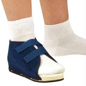 Post-op Shoe, Navy Canvas Wood, Hook/loop, Female, X-large