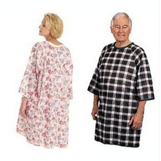 Thermagown,with Pink Rosebuds On White, One Size Fits All, Each