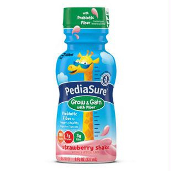 Pediasure Grow & Gain With Fiber Strawberry Retail 8 Oz. Bottle