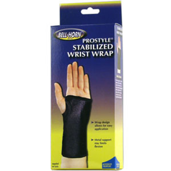 Bell-horn Prostyle Stabilized Left Wrist Wrap, Universal 4" - 11" Wrist Circumference