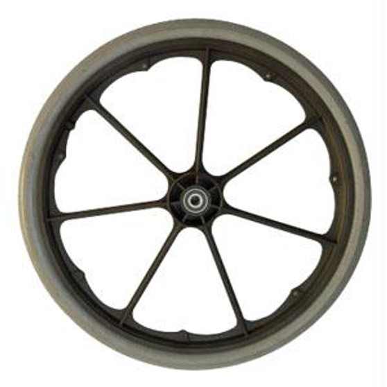 Composite Urethane Corded Single Wheel Assembly For Wheelchair, 24" X 1"