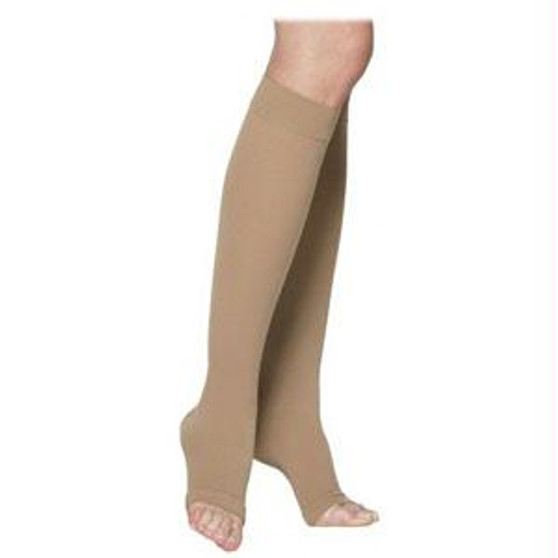 232c Essential Cotton Calf, 20-30mmhg, Open Toe, Small, Long, Crispa