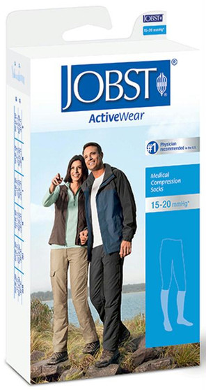 Jobst Activewear Knee-high Moderate Compression Socks Large, Black