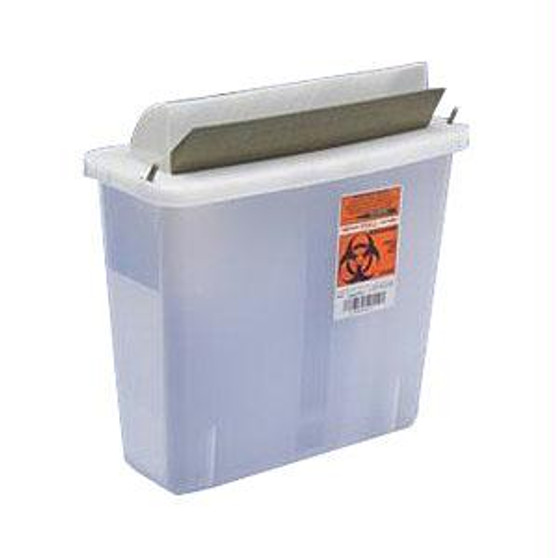 In-room Sharps Container With Mailbox-style Lid 2 Quart