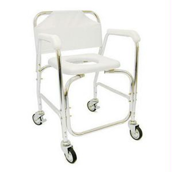 Shower Transport Chair, W/rear Wheels And Brakes