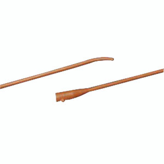 Coude Tiemann Two-eye Latex Catheter 12 Fr 16"