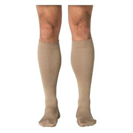 822c Style Microfiber Calf With Grip-top, 20-30mmhg, Men's, X-large, Long, Tan/khaki