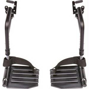 Swingaway Hemi Footrests With Heel Loop Aluminum Footplate, 1-1/2" Hanger Pin Spacing