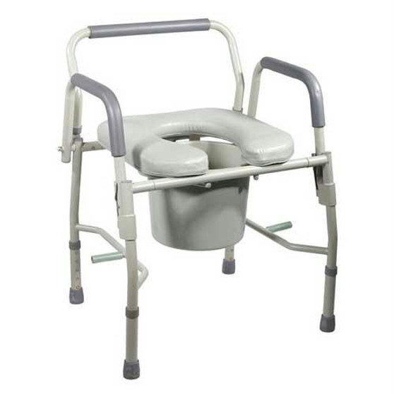 Padded Seat Droparm Commode Kd