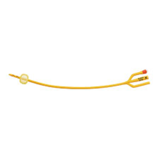 Gold 3-way Silicone-coated Foley Catheter 22 Fr 30-50 Cc