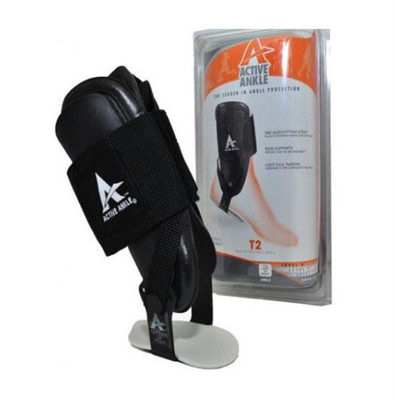 Active Ankle T2 Rigid Ankle Brace, Black, Medium