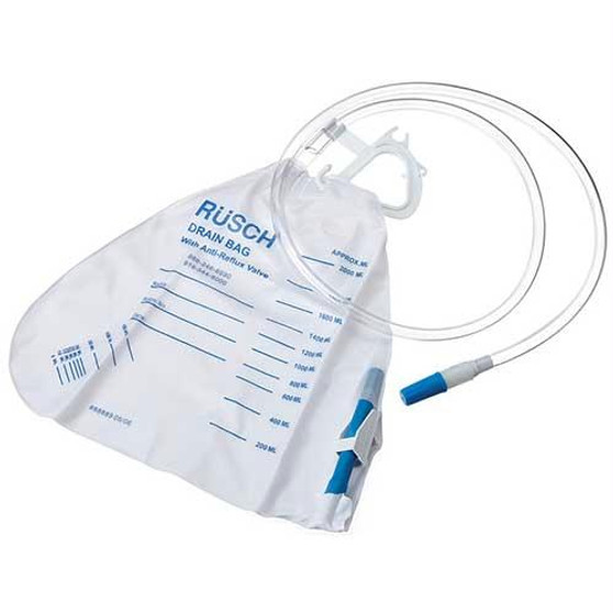 Economy Urinary Drain Bag With Anti-reflux Valve 2,000 Ml