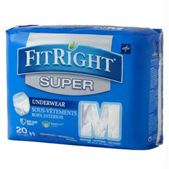 Fitright Super Protective Underwear, Medium  28" - 40"