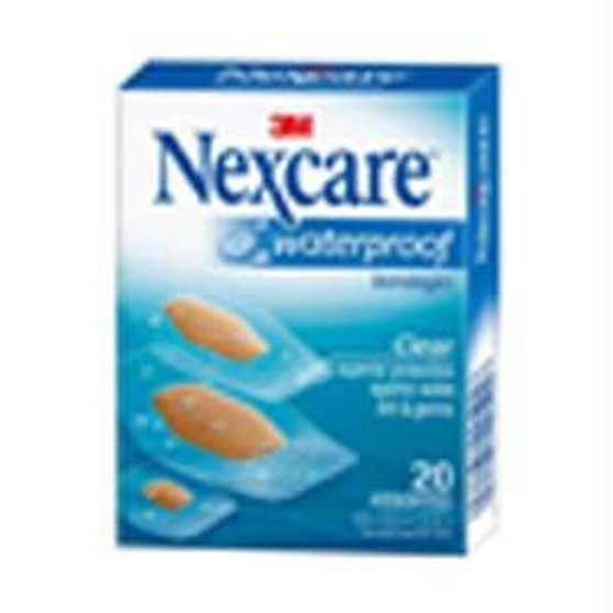 Nexcare Waterproof Bandage Assorted, Clear - 588-20PB