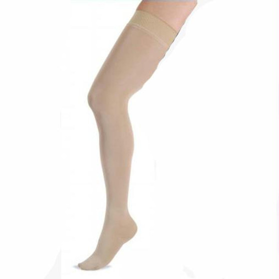 Opaque Thigh High Petite, 20-30mmhg, Closed Toe, Large, Natural