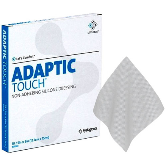 Adaptic Touch Non-adhering Silicone Dressing, 5" X 6"